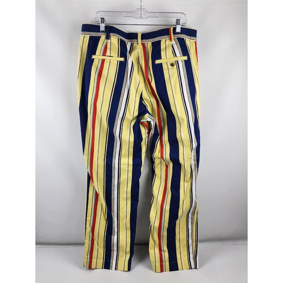 SOLD OUT Loudmouth Pants Mens Size 40x31 Multi Striped Golf Pants Straight Leg - Picture 7 of 9